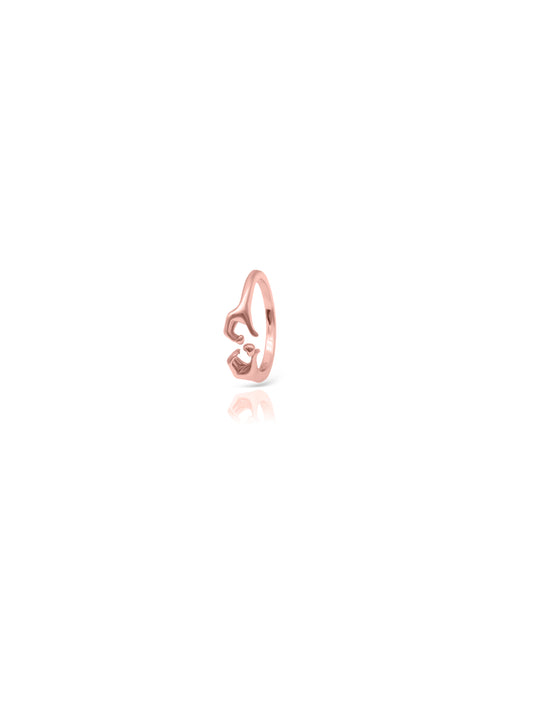 Rose Gold Handshake Friendship Ring | Adjustable Open Ring for Women & Girls | Couple Ring | Promise Ring
